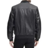 Black Men’s Genuine Leather Bomber Jacket – Real Leather Jacket - Image 5