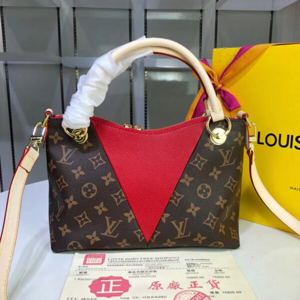 Louis Vuitton V Tote BB Bag 20cm Monogram Canvas Spring/Summer Collection M43966 Cerise - Image 6