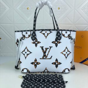 Louis Vuitton Neverfull MM Monogram Empreinte 31cm White/Orange