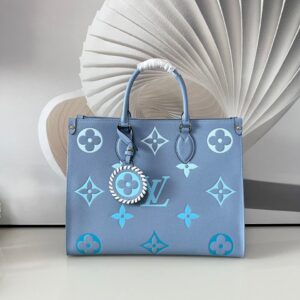 Louis Vuitton By The Pool OnTheGo MM Bag 35cm Monogram Empreinte Canvas Leather Spring/Summer Collection Blue
