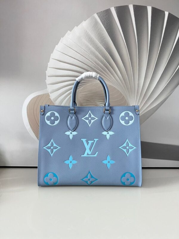 Louis Vuitton By The Pool OnTheGo MM Bag 35cm Monogram Empreinte Canvas Leather Spring/Summer Collection Blue - Image 8