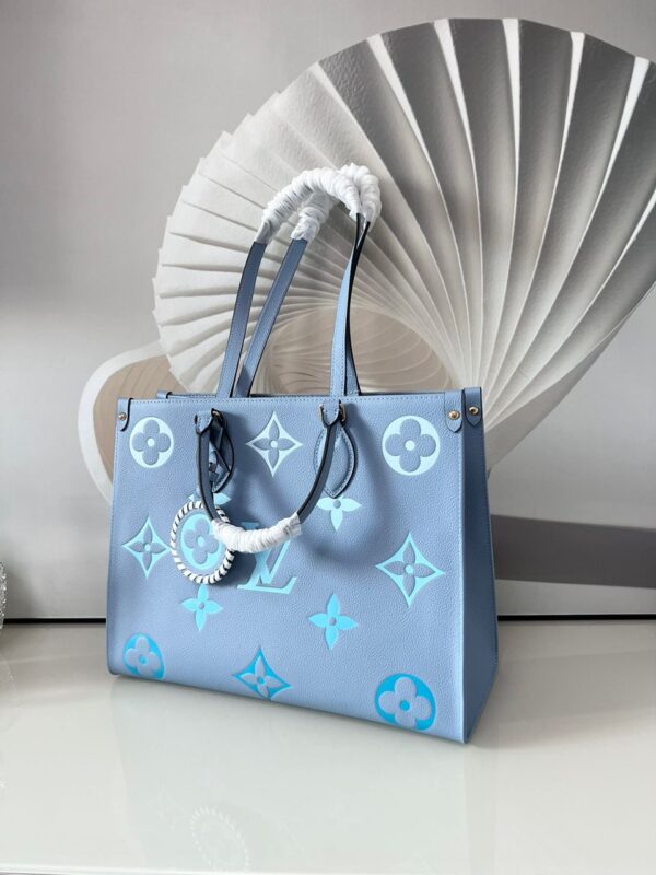 Louis Vuitton By The Pool OnTheGo MM Bag 35cm Monogram Empreinte Canvas Leather Spring/Summer Collection Blue - Image 7