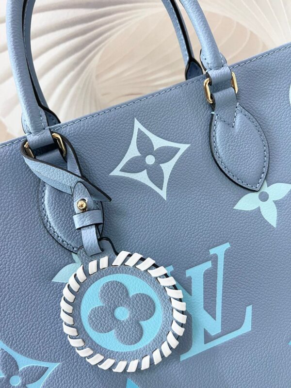 Louis Vuitton By The Pool OnTheGo MM Bag 35cm Monogram Empreinte Canvas Leather Spring/Summer Collection Blue - Image 5