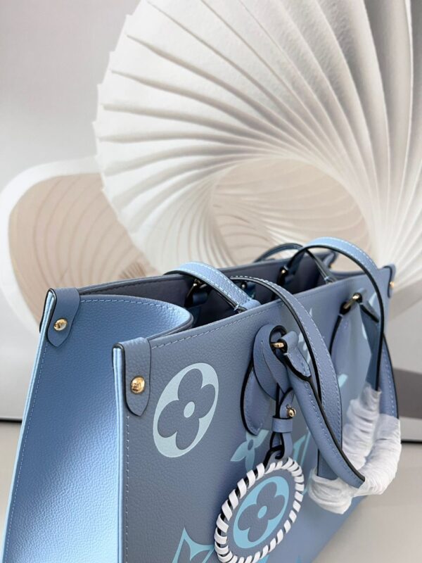 Louis Vuitton By The Pool OnTheGo MM Bag 35cm Monogram Empreinte Canvas Leather Spring/Summer Collection Blue - Image 3