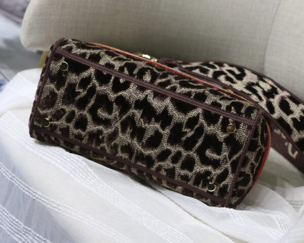 Christian Dior Medium Lady D-Lite Bag 24cm Leopard Brown - Image 8