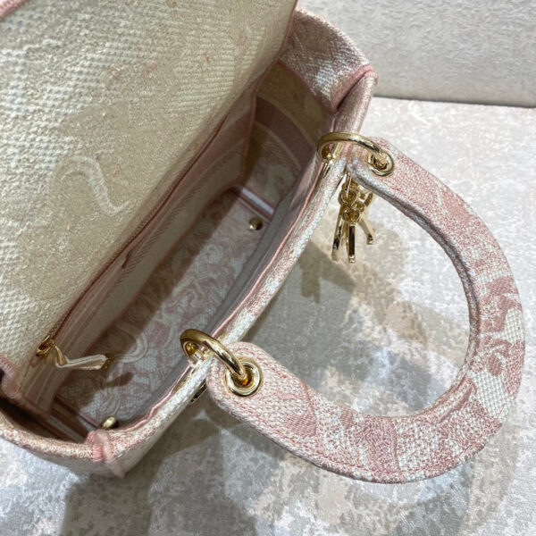 Christian Dior Medium Lady D-Lite Bag 24cm Pink - Image 6
