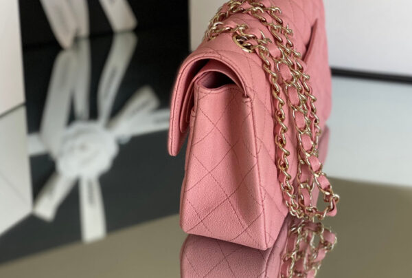 Chanel Classic Flapbag Gold Hardware 26cm Pink - Image 5