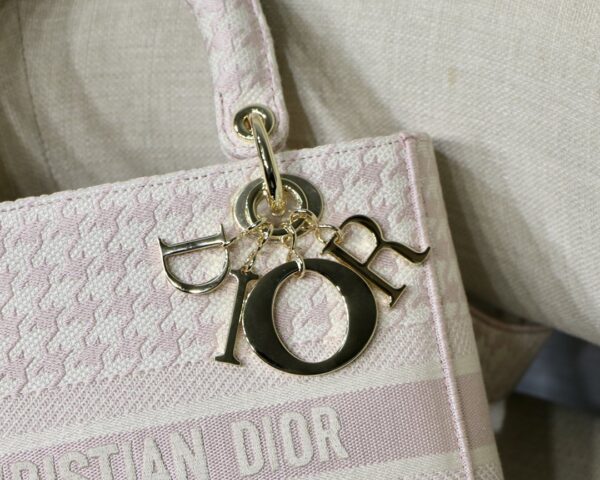 Christian Dior Medium Lady D-Lite Bag 24cm Black - Image 7