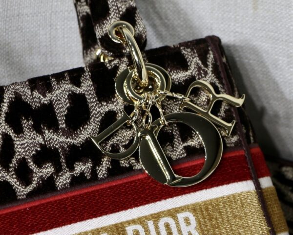 Christian Dior Medium Lady D-Lite Bag 24cm Leopard Brown - Image 9