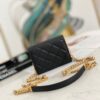 Chanel Flap Bag Mini Gold 12cm Black - Image 6