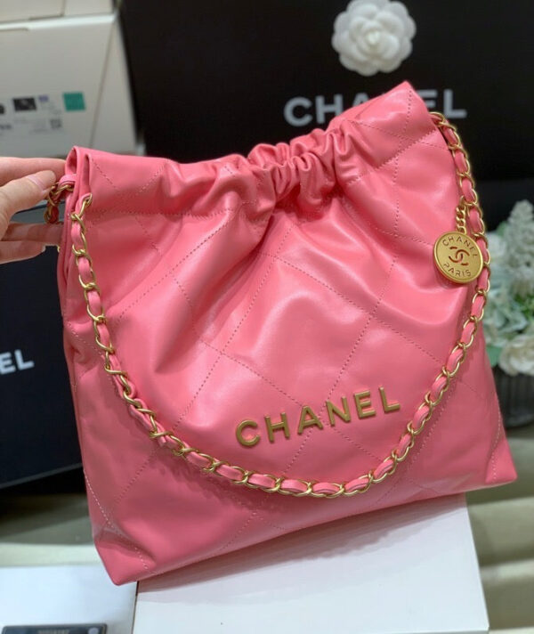 Chanel 22 Large Handbag 37cm Pink - Image 5