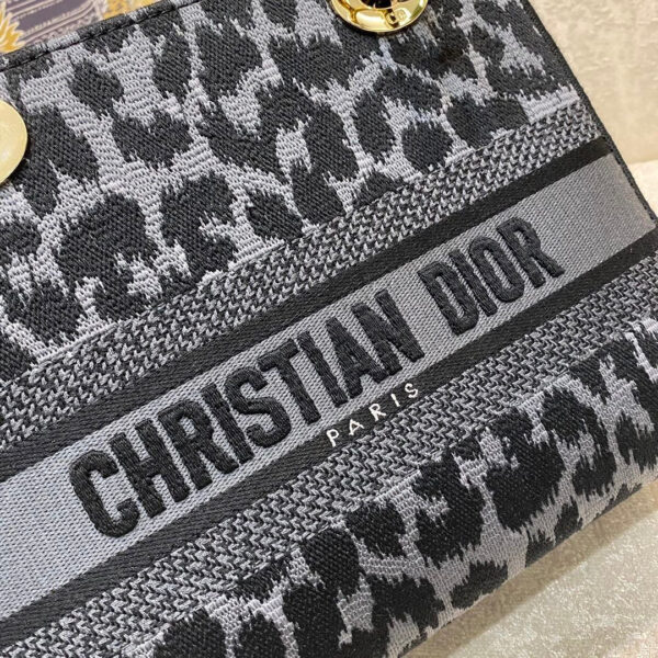 Christian Dior Medium Lady D-Lite Bag 24cm Leopard - Image 7