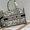 Christina Dior Medium Book Tote Bag 36cm Black/White - Image 8