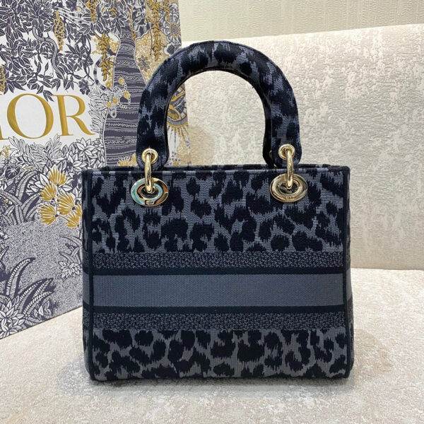 Christian Dior Medium Lady D-Lite Bag 24cm Leopard - Image 8
