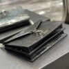 Saint Laurent Cassandra Medium Chain Bag In Grain De Poudre Embossed 22cm Black - Image 4