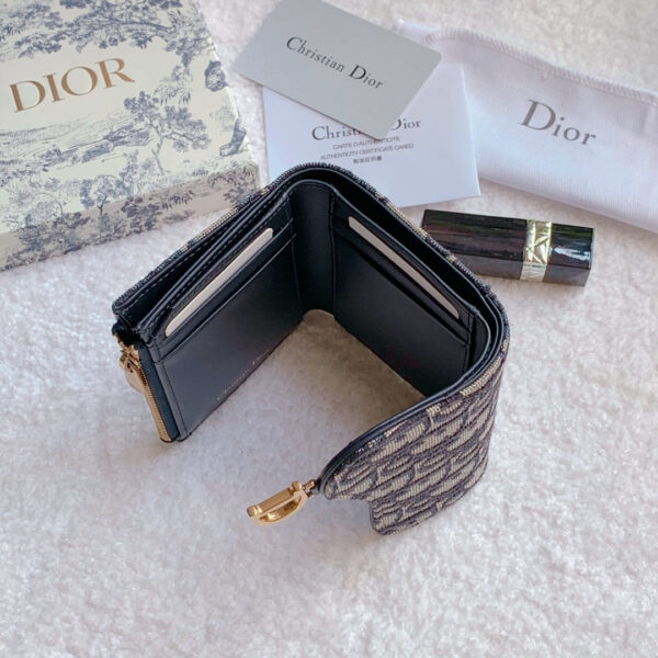 Christian Dior Saddle Flap Card Holder Black Wallet 11cm - Image 7