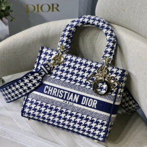 Christian Dior Medium Lady D-Lite Bag 24cm Blue