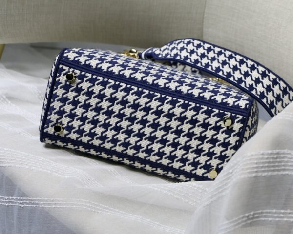 Christian Dior Medium Lady D-Lite Bag 24cm Blue - Image 8