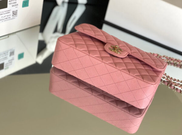 Chanel Classic Flapbag Gold Hardware 26cm Pink - Image 3