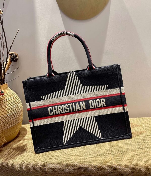Christina Dior Medium Book Tote Bag 36cm Black - Image 8
