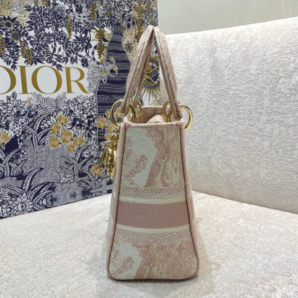 Christian Dior Medium Lady D-Lite Bag 24cm Pink - Image 9