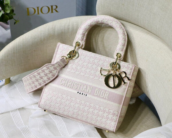 Christian Dior Medium Lady D-Lite Bag 24cm Black
