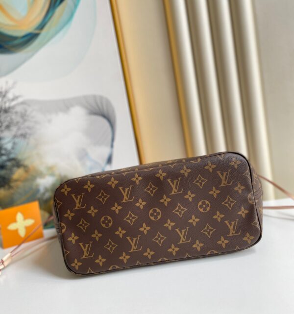 Louis Vuitton Neverfull MM Bag 32cm Damier Azur Canvas Fall/Winter Collection N41361, Red - Image 4