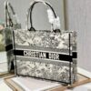 Christina Dior Medium Book Tote Bag 36cm Black/White - Image 9