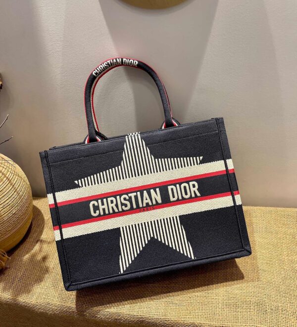 Christina Dior Medium Book Tote Bag 36cm Black - Image 9